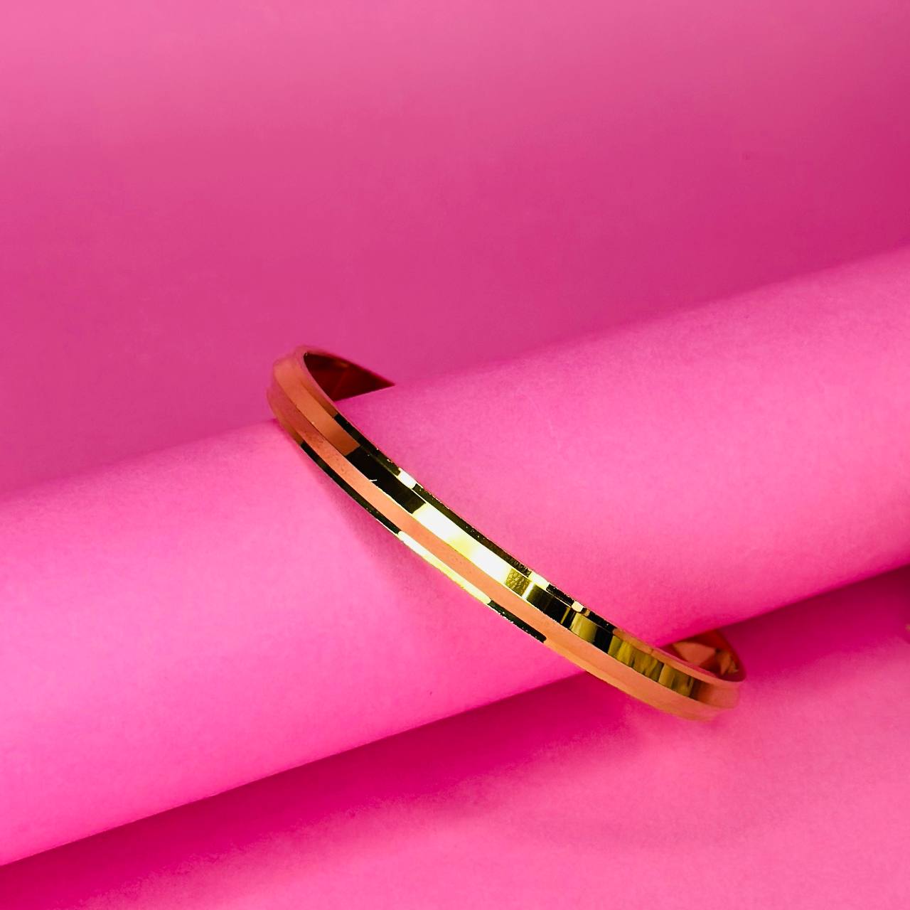 925 Sterling Silver Gold-Plated Men’s Kada